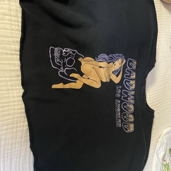 1 BadWood Black Zip Jacket (L) and 1 BadWood Black Cutoff/Belly Sweat Shirt(XL) - Picture 4 of 4